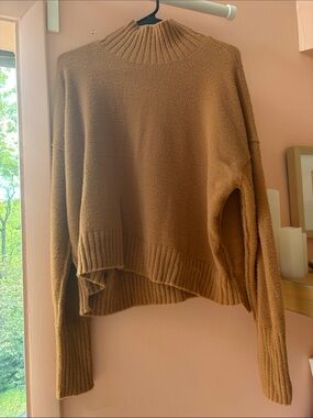 Free People Chestnut Mock Neck Sweater